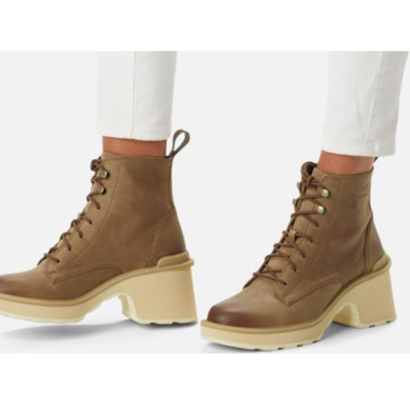Sorel Women's Lace Up Boots in Brown and Cream - Picture 3 of 6